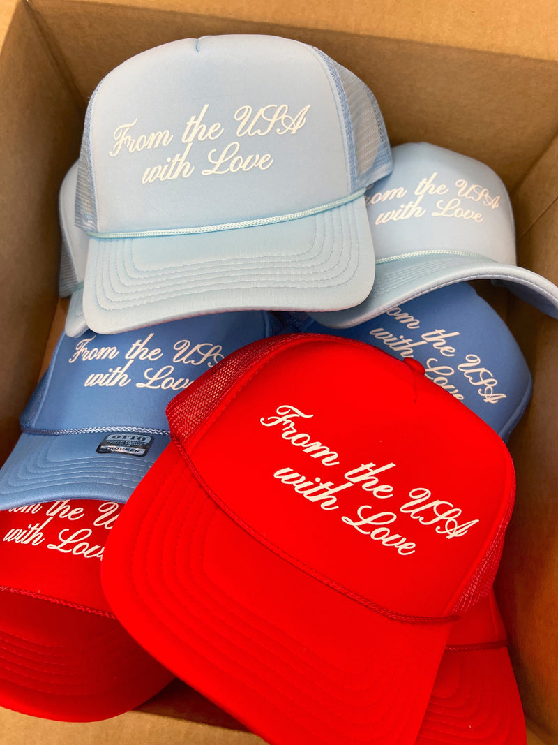 From The USA With Love - Foam Trucker Hat