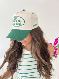God is Good - Green Vintage Trucker Hat