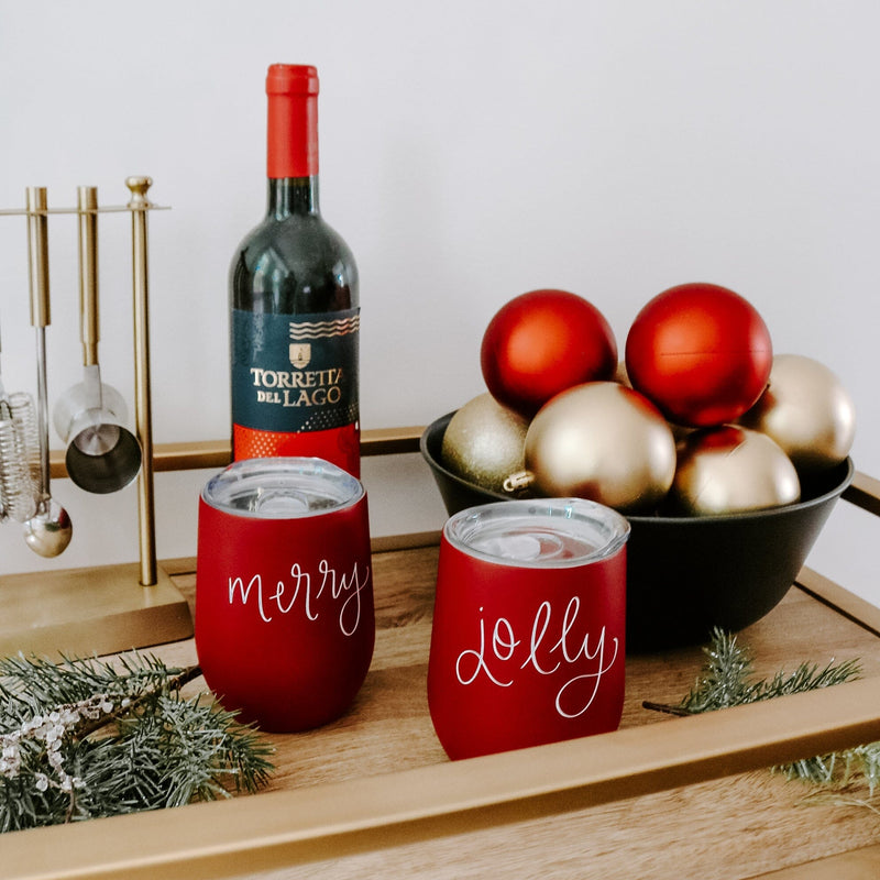 Merry Metal Wine Tumbler