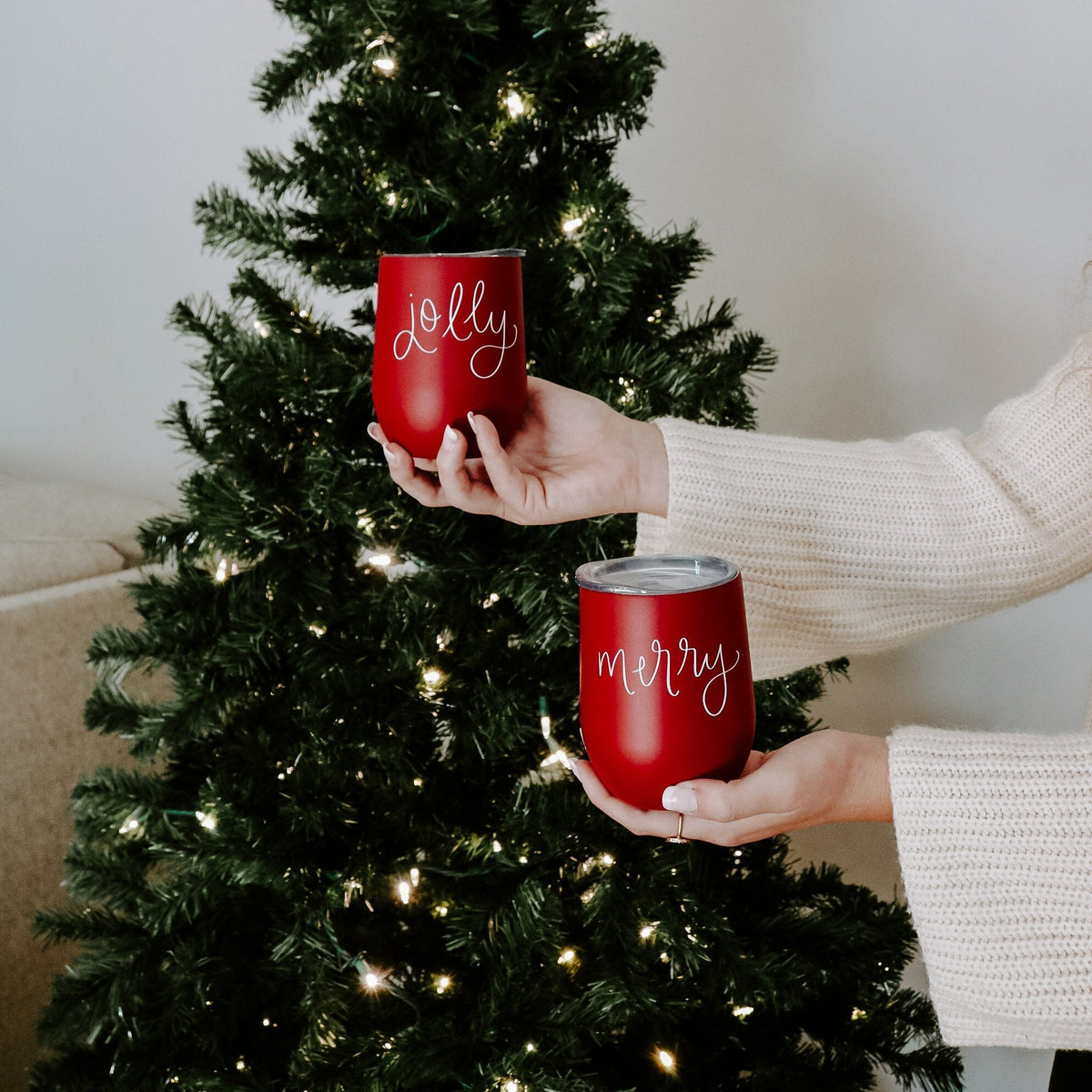 Merry Metal Wine Tumbler