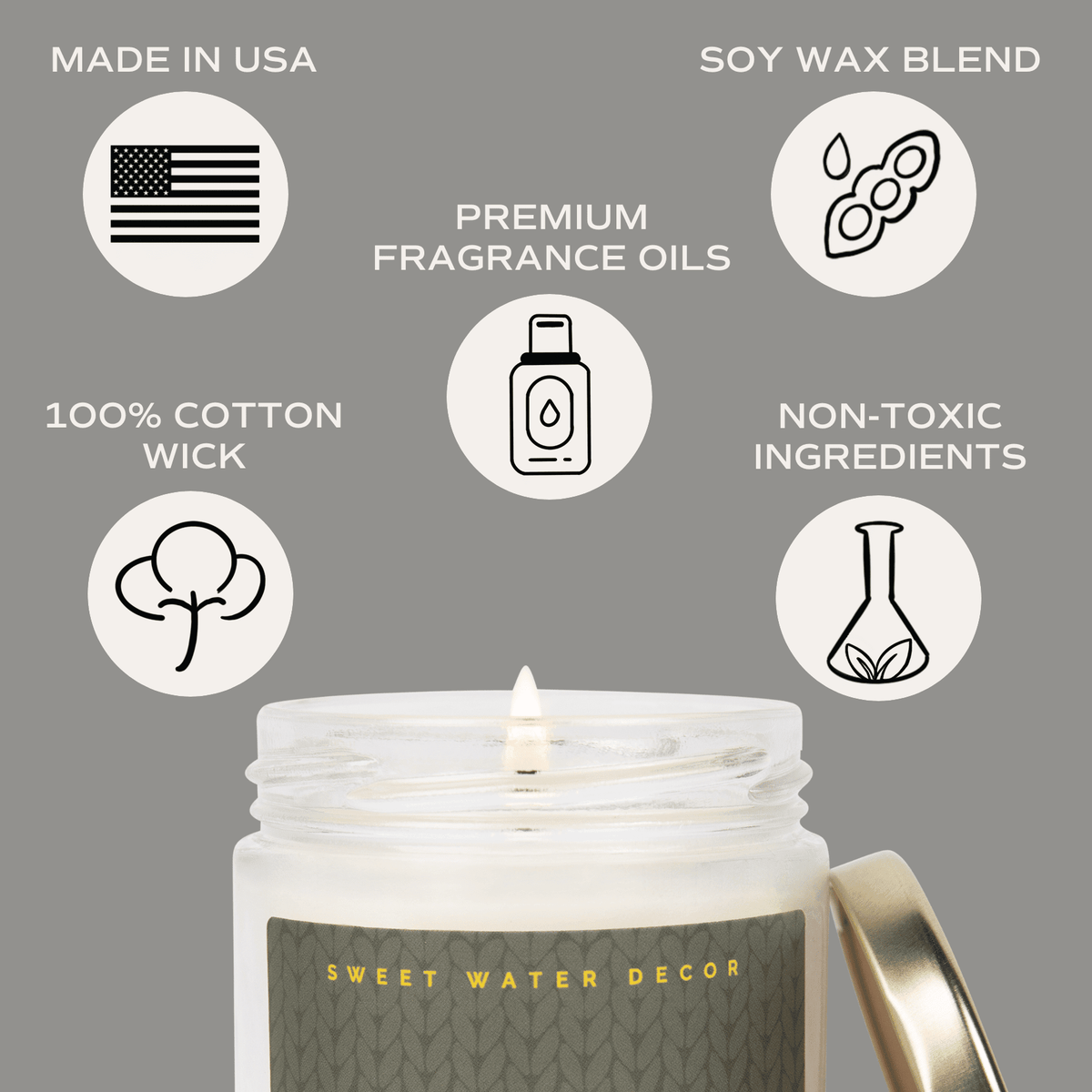 Warm and Cozy Soy Candle - Clear Jar - 9 oz