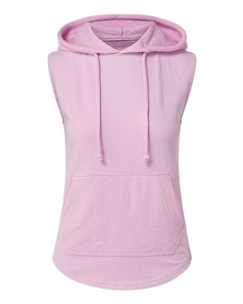 Pink Sleeveless Hoodie and Short Set