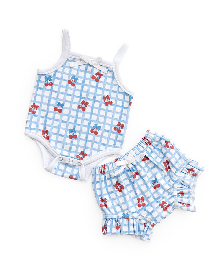 Shorts Set | Gingham Cherry