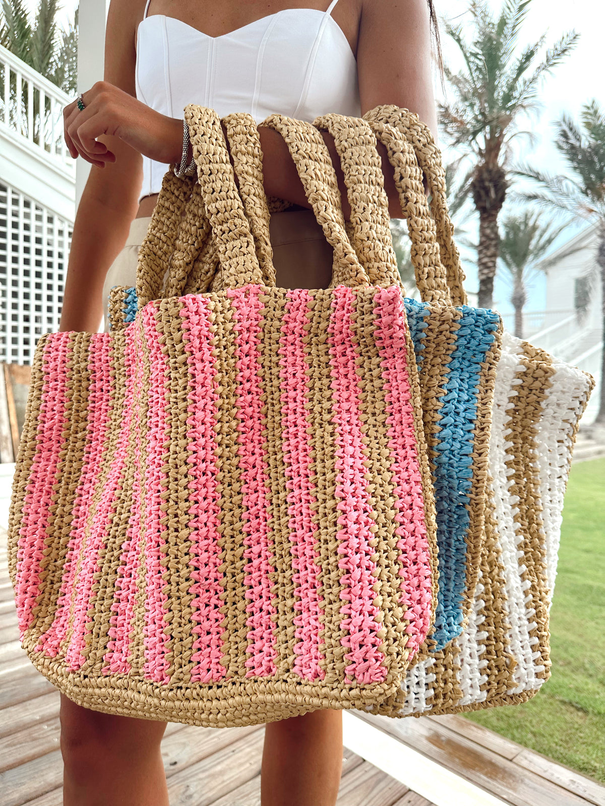 Striped Tote Bag