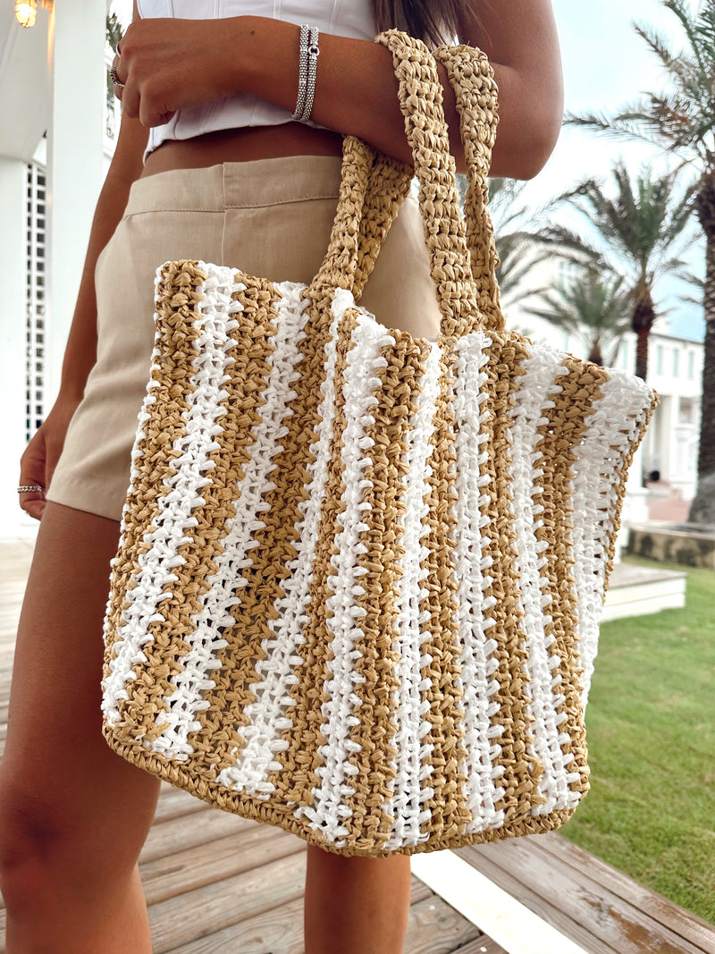 Striped Tote Bag