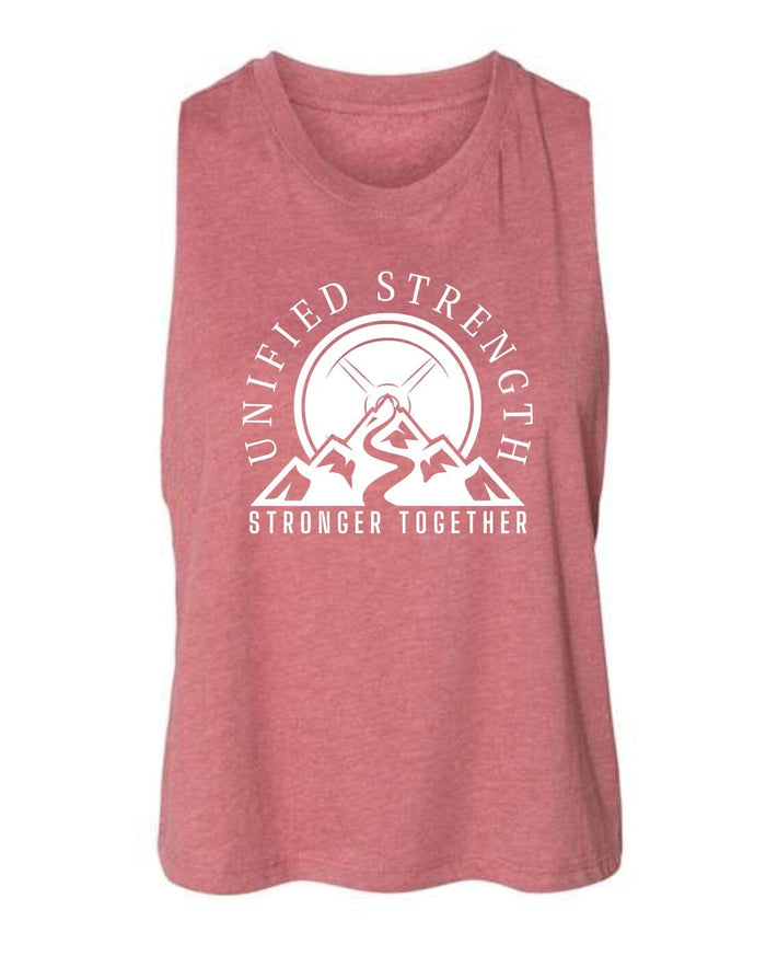 Heather Mauve Unified Strength Racerback Crop Tank