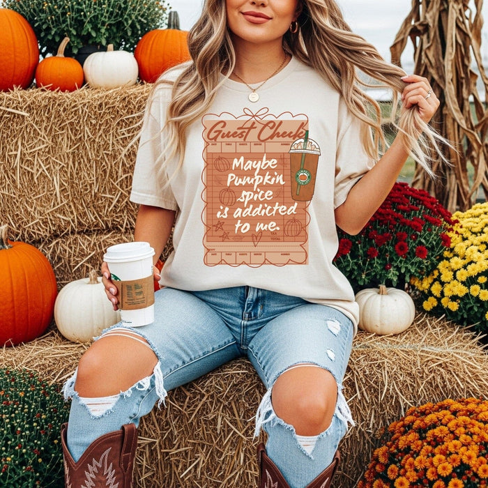 Pumpkin Spice Addicted to Me Comfort Tee