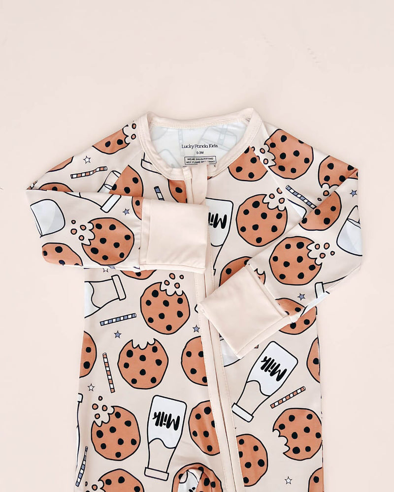 Bamboo Zip Romper | Milk & Cookies