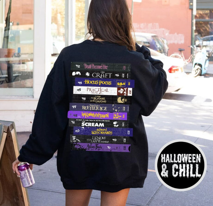 Halloween and Chill Movie Pullover