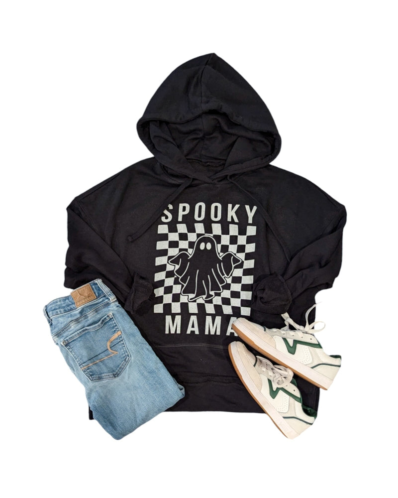 Spooky Mama French Terry High Low Hoodie