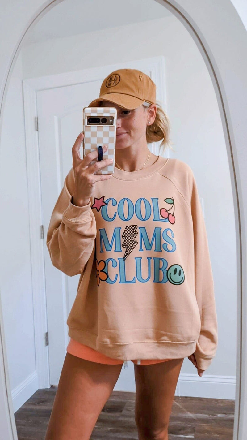 Retro Cool Moms Club Mid Length Pullover