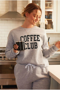 Coffee Club Grey Pullover