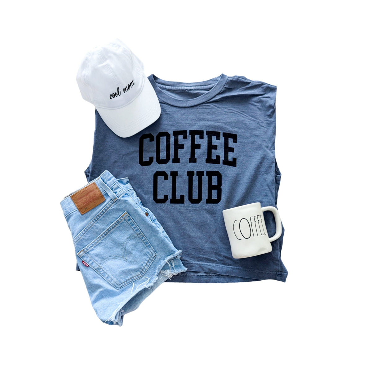 Coffee Club Boxy Muscle Tee