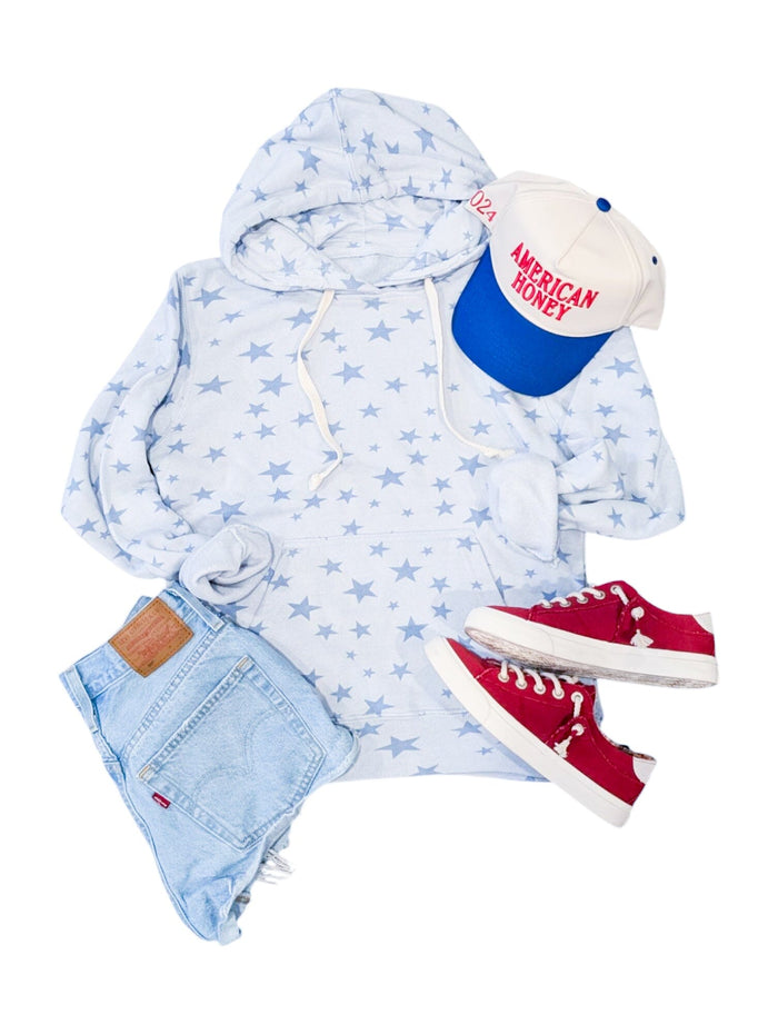 Baby Blue Star Hoodie