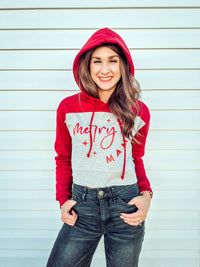 Merry Mama Fleece Cropped Hoodie