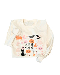 Hey Boo Collage Pullover