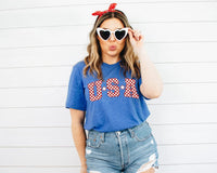 Checkered USA Tee