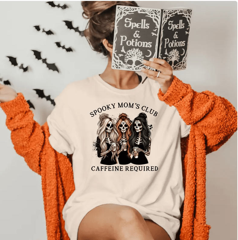 Spooky Moms Club Caffeine Required Tee