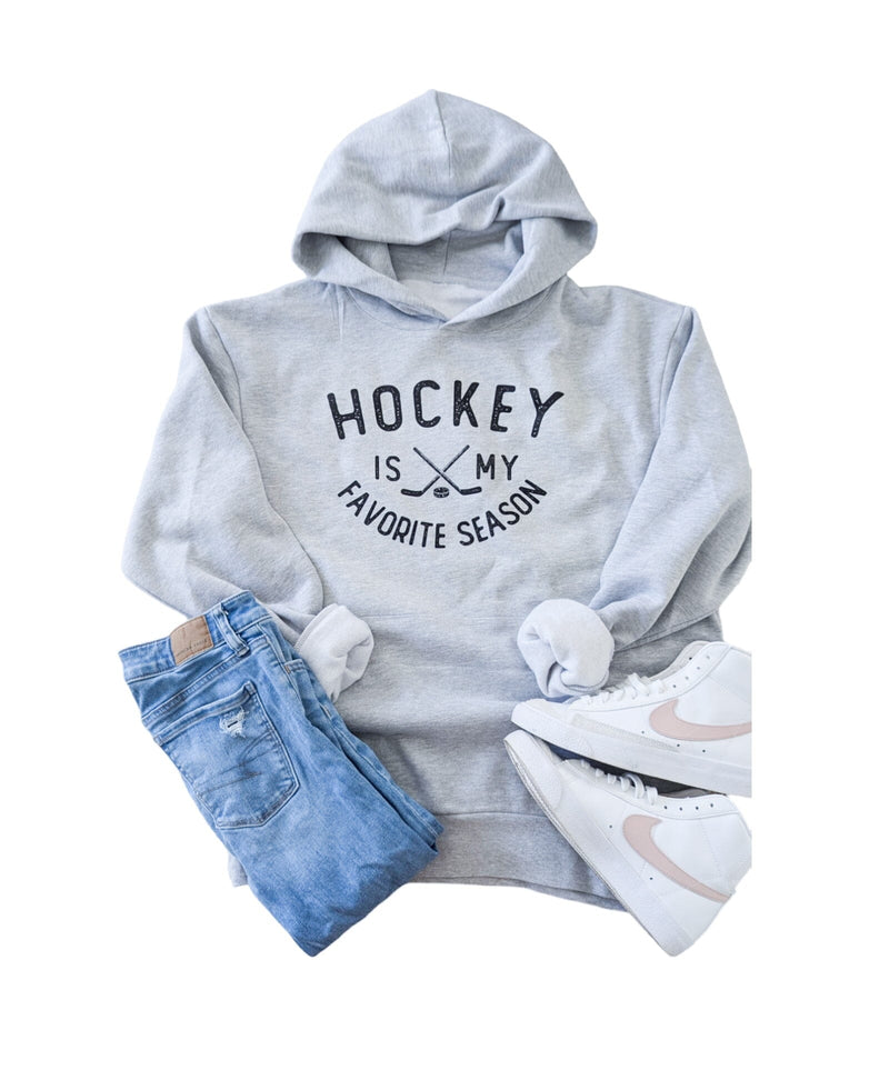 Hockey Graphic Gray Hoodie