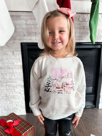 Pink Christmas Train Pullover