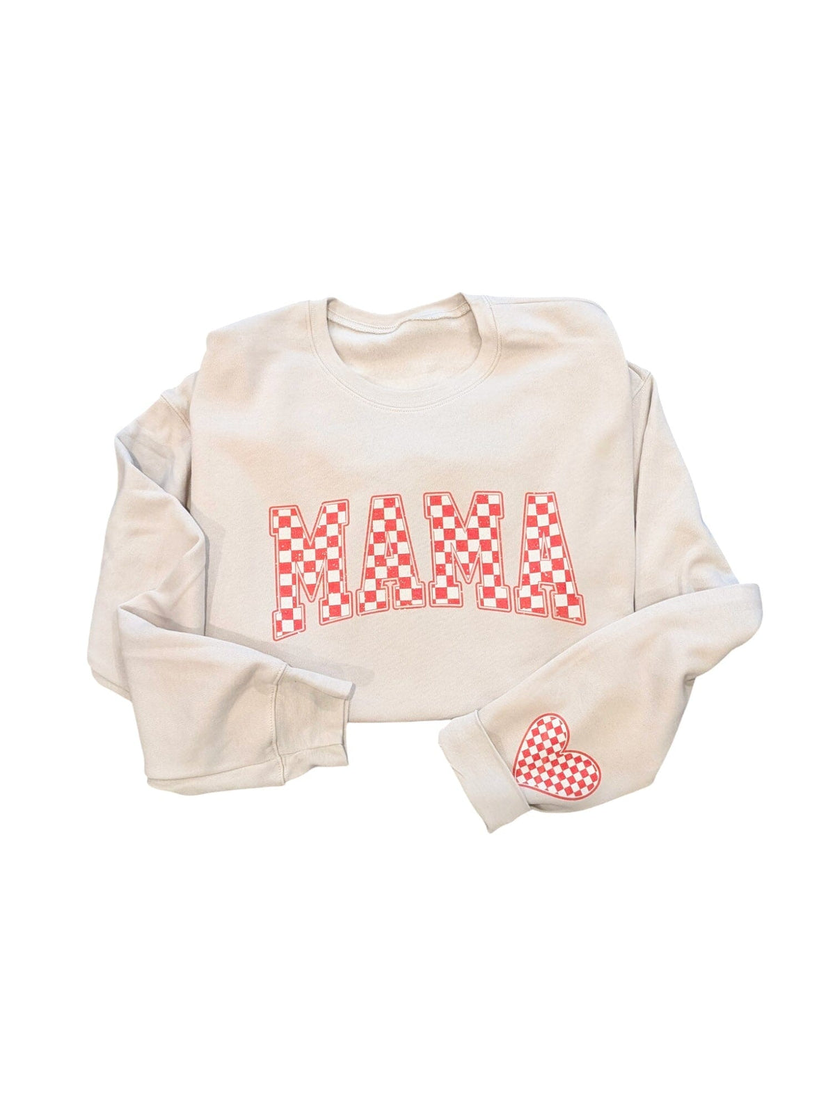 Red and White Checkered Mama Pullover