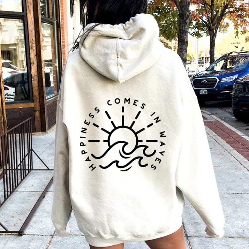 Happiness Comes in Waves Hoodie