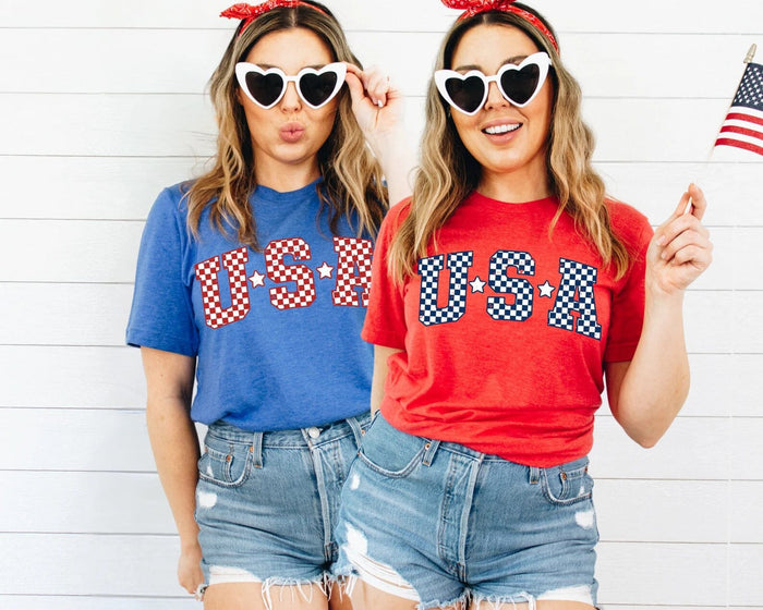 Checkered USA Tee