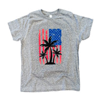 Palm Tree American Flag Top