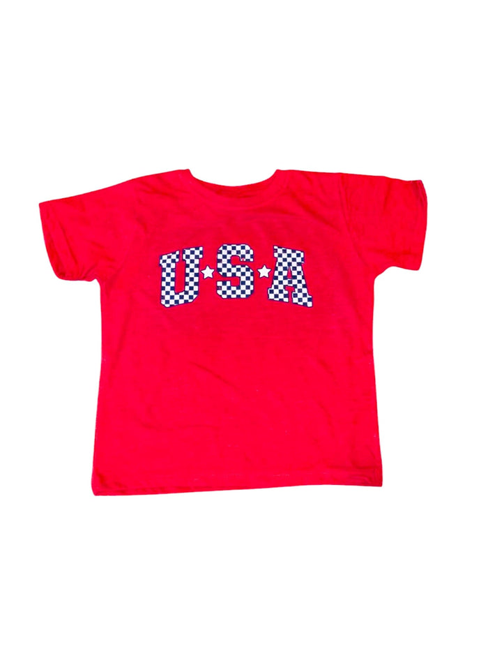 Checkered USA Top