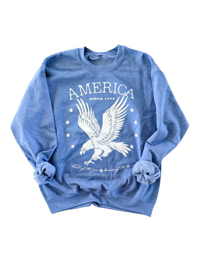 Blue America Eagle Pullover