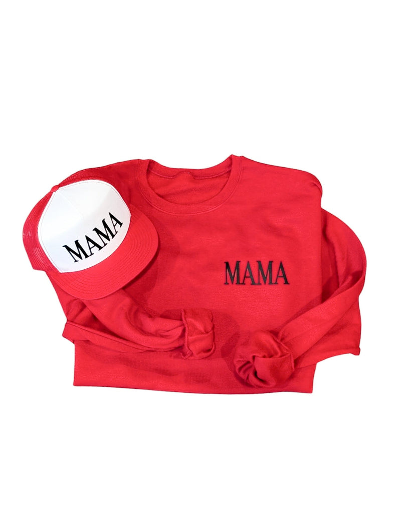 Cherry Red Mama Pullover