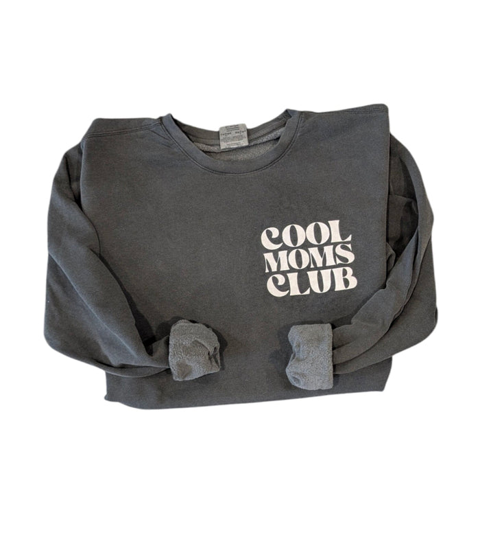 Beige and Grey Proud Member Cool Moms Club Crew