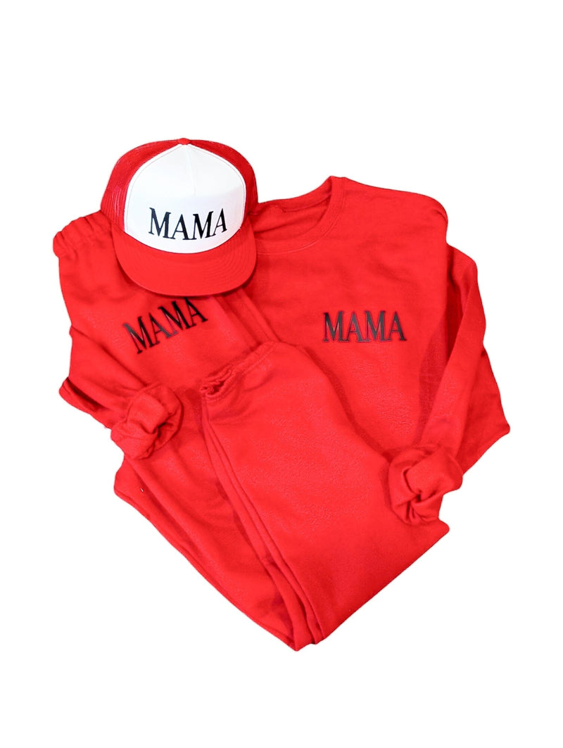 Cherry Red Mama Sweat Set