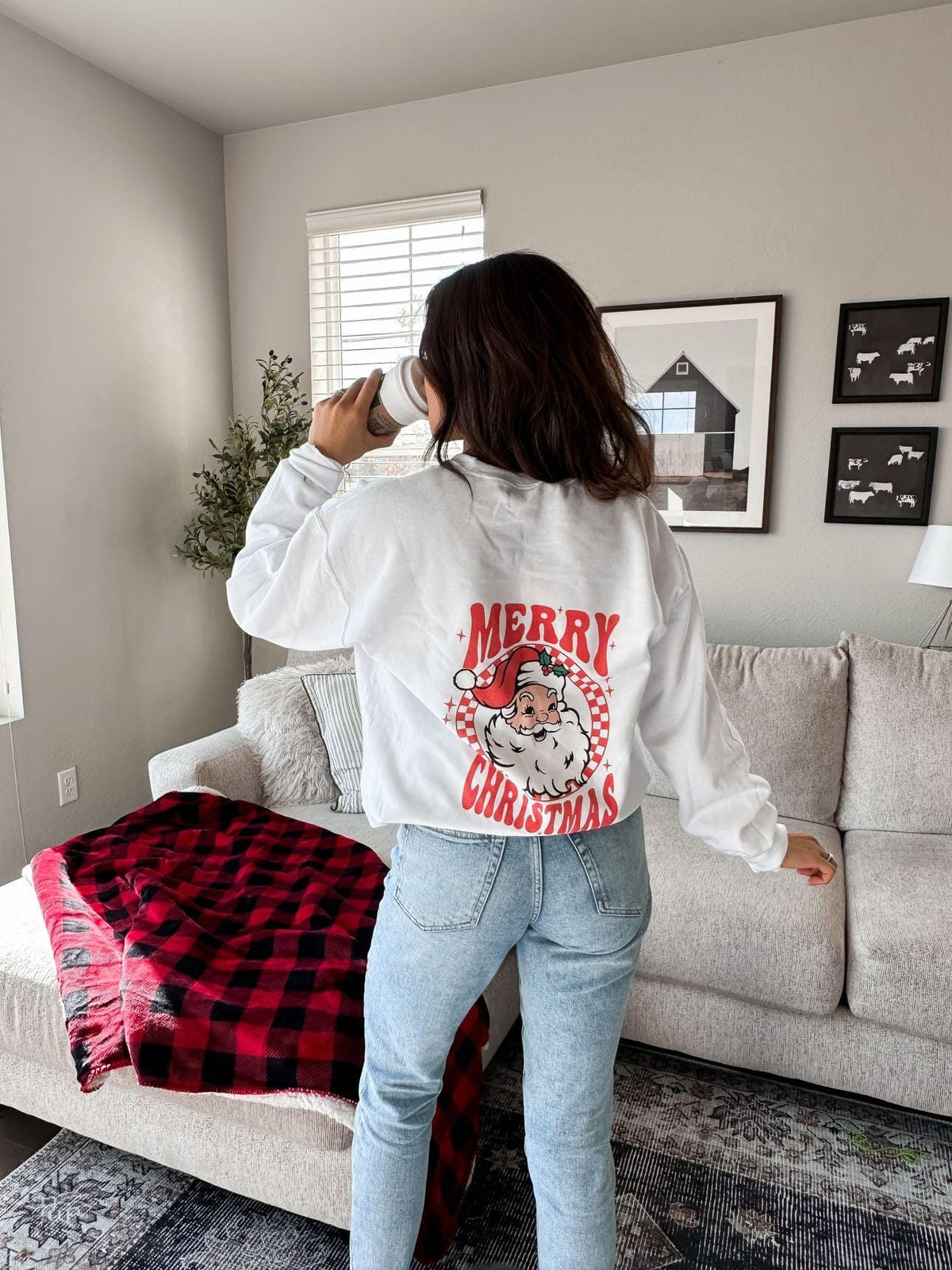 Santa Front and Back Pullover