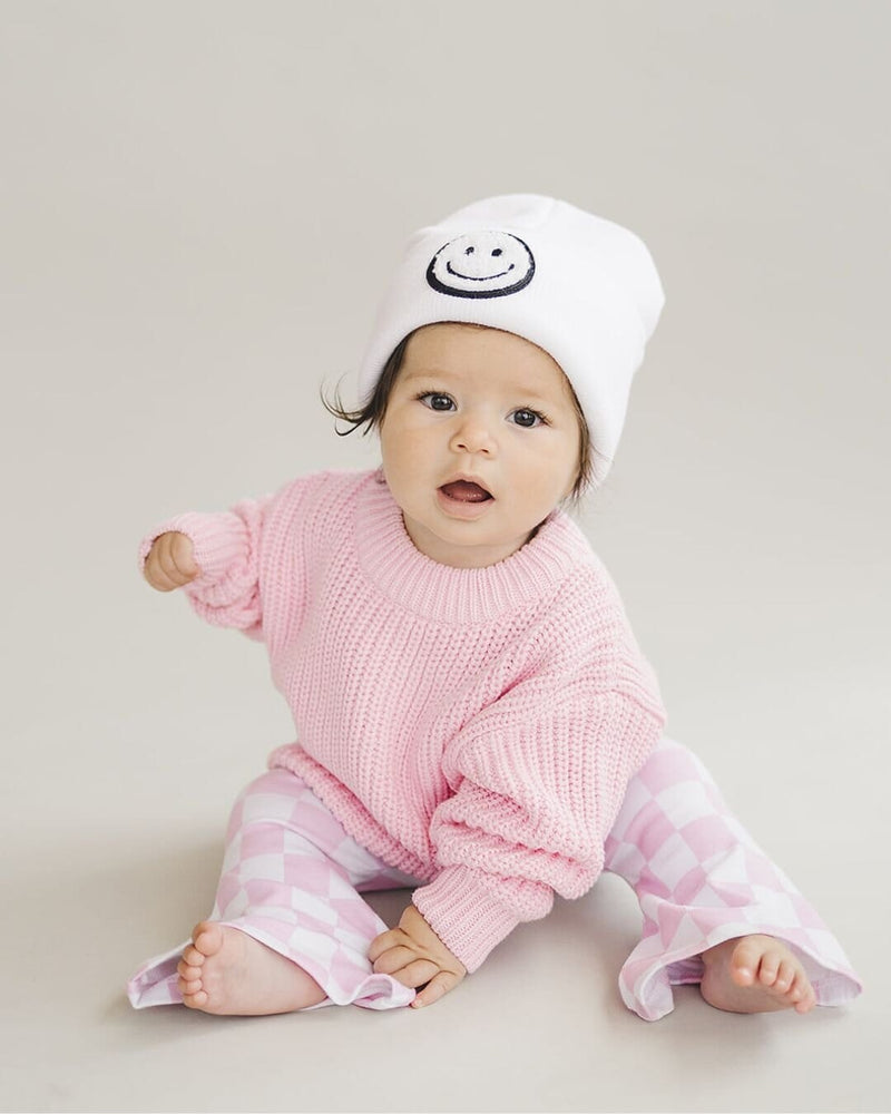 Smiley Beanie | White