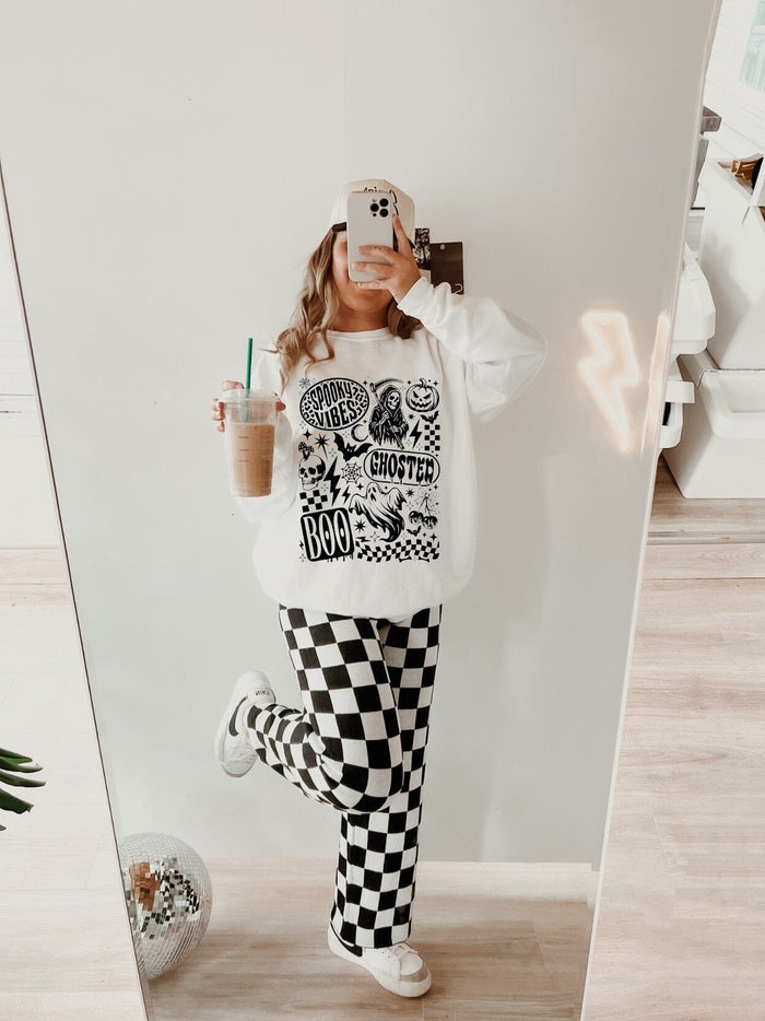 Spooky Vibes Collage Sweatshirt