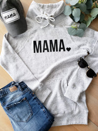 Grey Mama Cowl Neck Sweatshirt