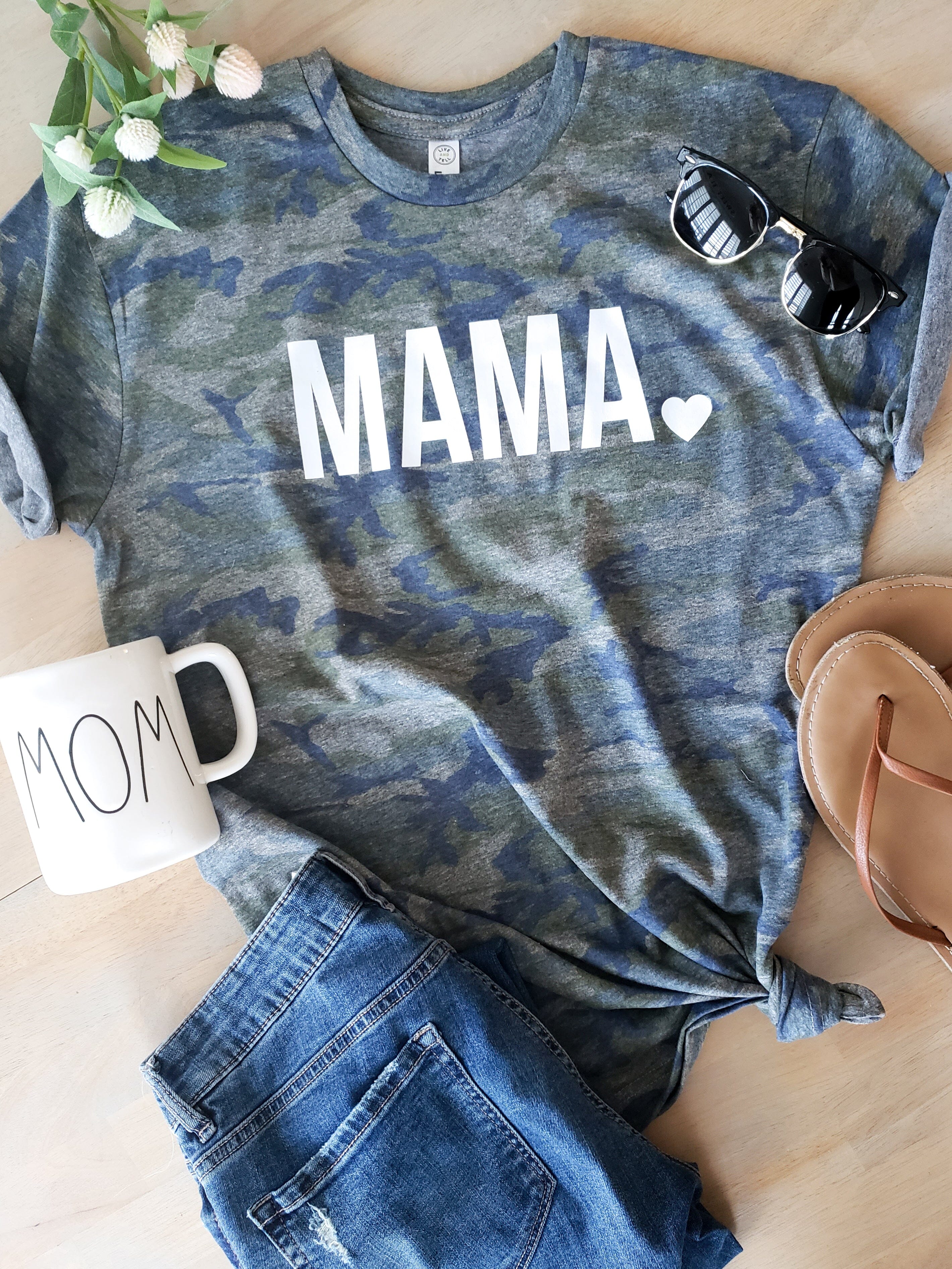 Camo store mama shirt