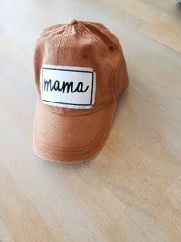 Burnt Orange Mama Patch Vintage Hats
