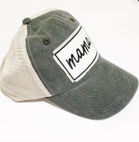 Forest Green Mama Patch Vintage Trucker Hat
