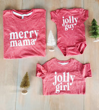 Merry Mama + Jolly Girl/ Guy Matching Tees