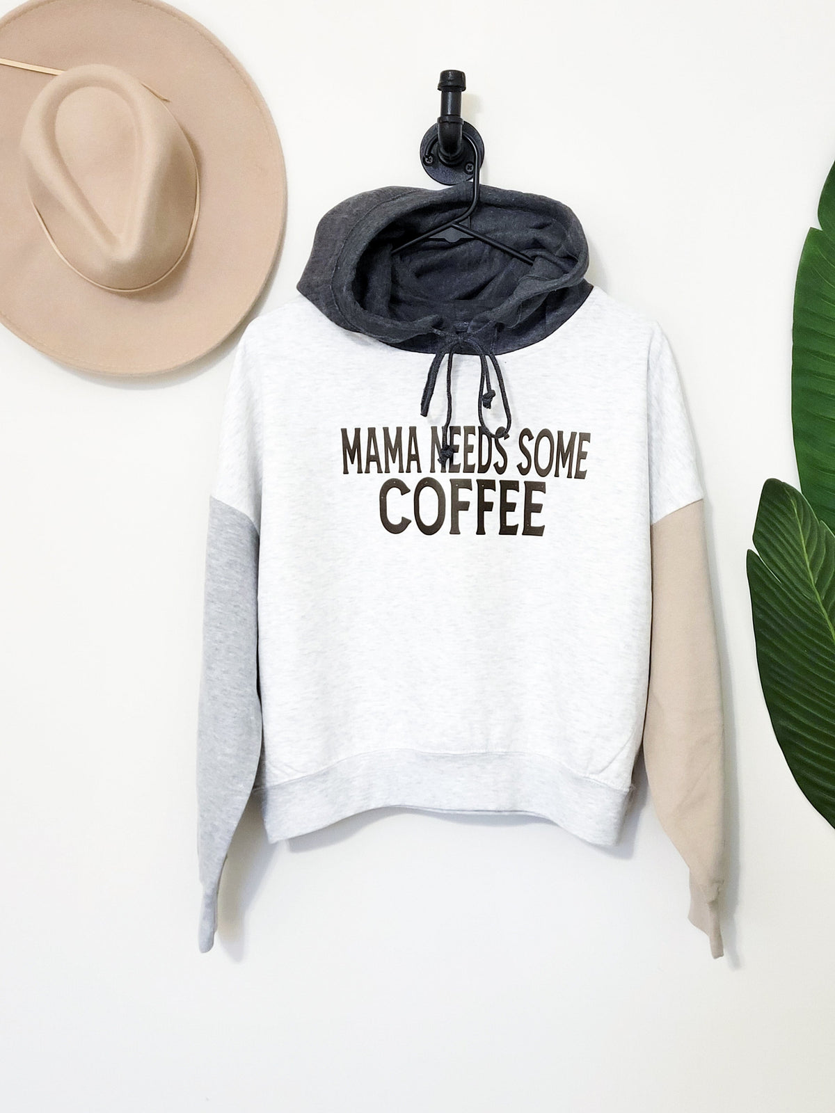 Mama Needs Some Coffee Colorblock Hoodie