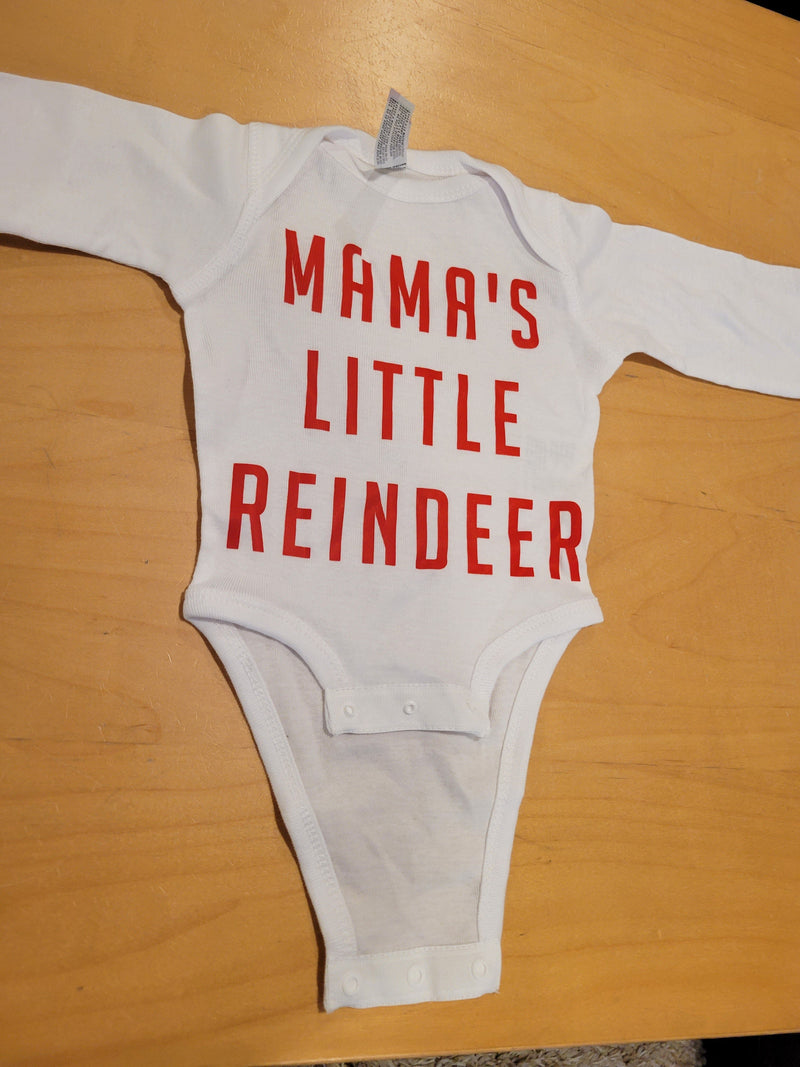 IMPERFECTION Mama's Little Reindeer Long Sleeve Top