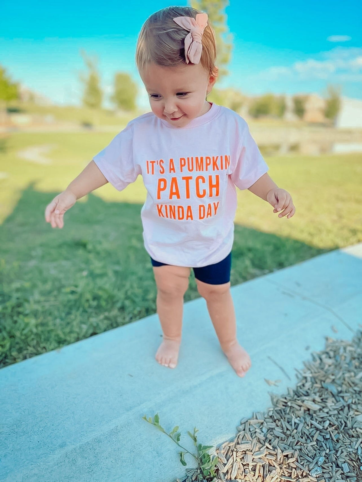 Pink It's a Pumpkin Patch Kinda Day Child Tee