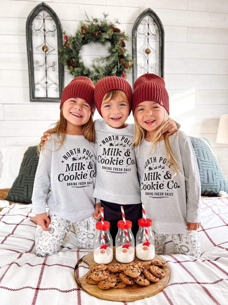 Grey Milk and Cookies Kid Crew