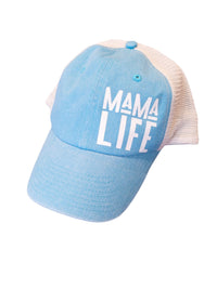 Mama Life Aqua Trucker Hat