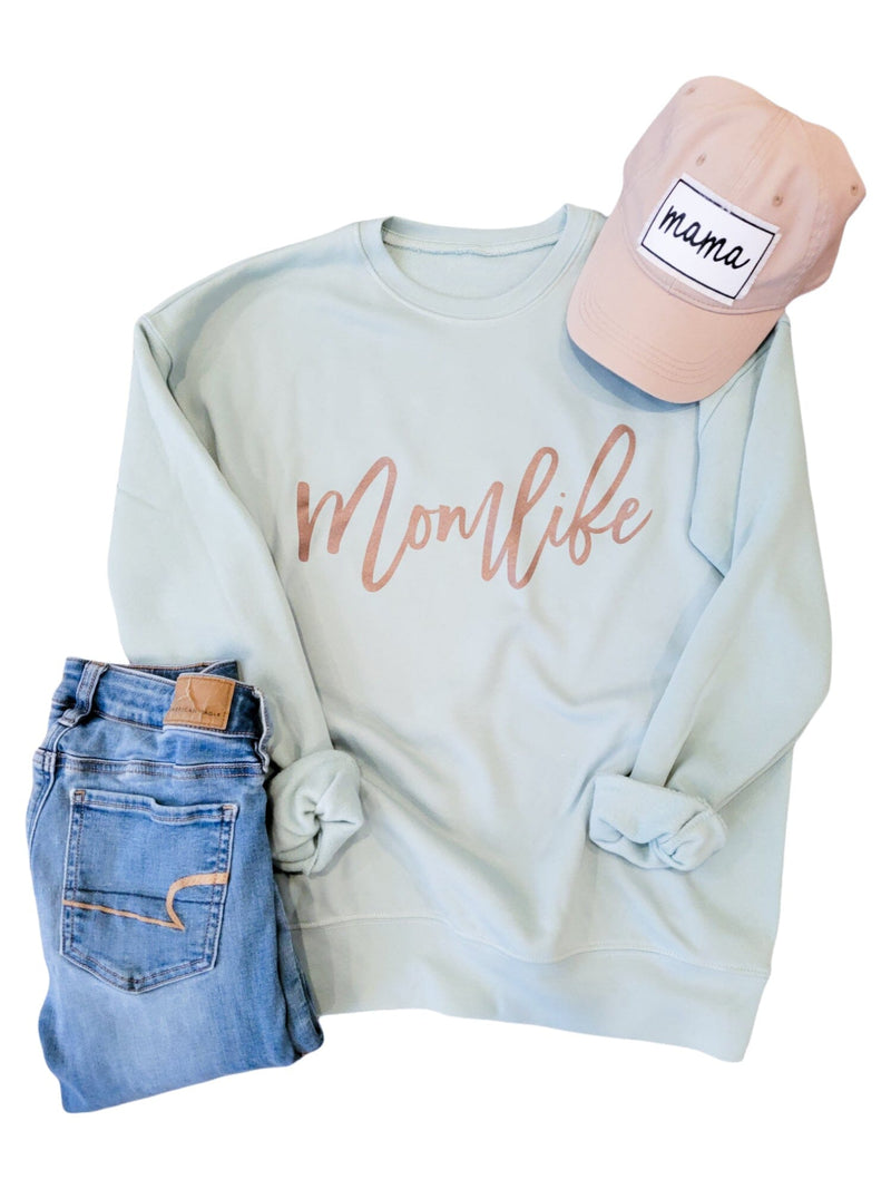 Rose Gold Mom life Pullover