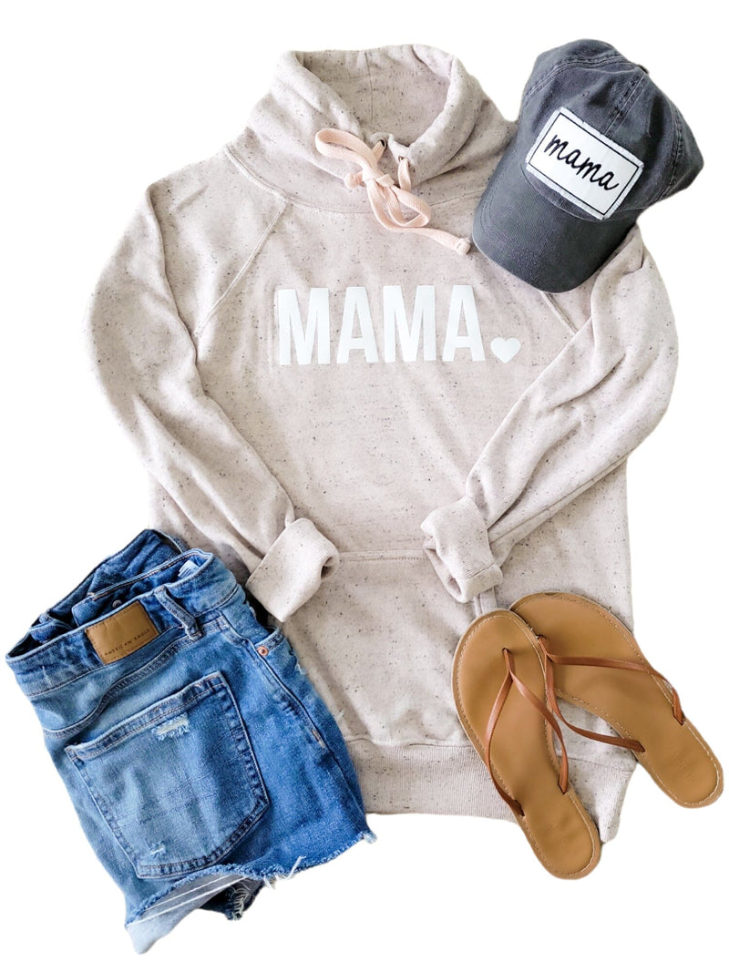 Pink Mama Cowl Neck Sweatshirt