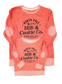 Red Milk and Cookies Sweatshirt Set