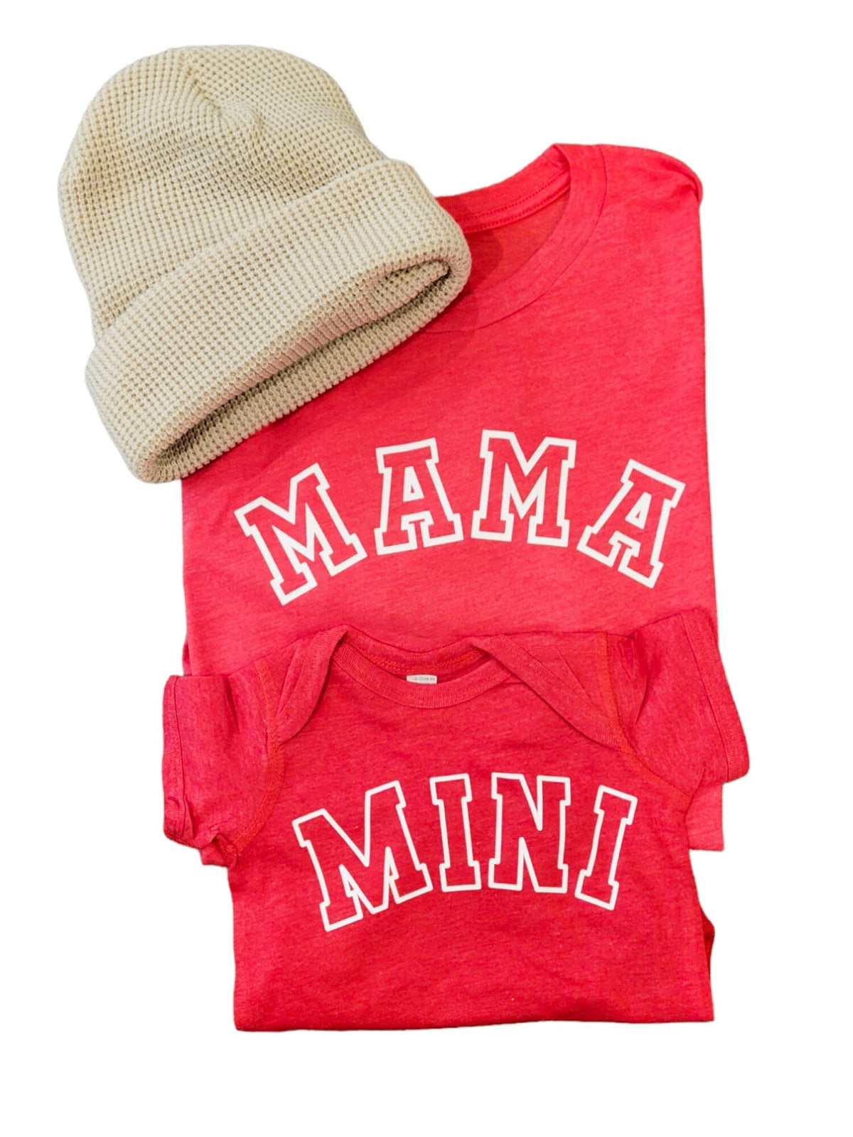 Heathered Red Mama and Mini Set